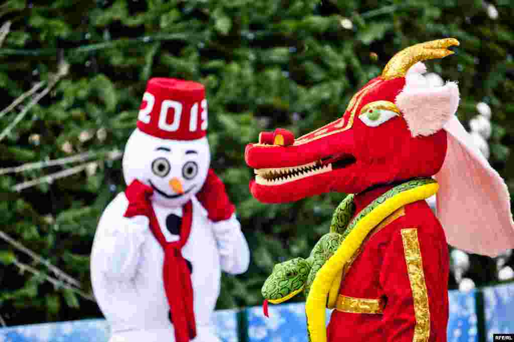 Yeni il üçün bəzənmiş Bakıdan fotolar #7