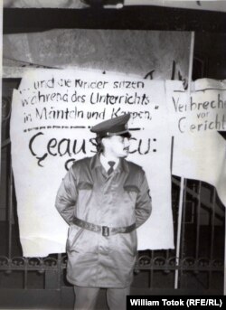 Proteste în Berlinul de est împotriva regimului Ceaușescu (dec. 1989)