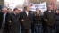 Armenia -- Senior members of the Armenian National Congress lead an opposition march in Yerevan.