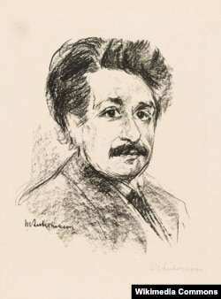 Альберт Эйнштейн. Литография Макса Либермана. 1925