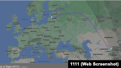 Flightradar24 сайтынан скриншот