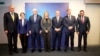 EU foreign policy chief Federica Mogherini (center) meets with the prime ministers of the Western Balkans in Brussels on December 18.