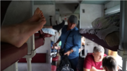 Зйомки фільму «Поїзд Київ-війна» під час роботи, літо 2019 року