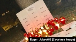 Svijeće za žrtve u BiH u Zagrebu