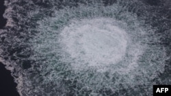 Выхад газу на паверхню пасьля выбуху на «Паўночных патоках», 28 верасьня 2022 году