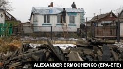 Деревня Александровка под Донецком, декабрь 2018 года 