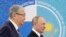 Russiýanyň prezidenti Wladimir Putin hem Gazagystanyň prezidenti Kasym-Žomart Tokaýew Omskide geçen duşuşykda. 2019-njy ýylyň 7-nji noýabry.