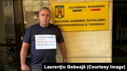 Liderul sindical Laurențiu Gobeajă de la Damen Mangalia a intrat trei zile în greva foamei în fața Ministerului Economiei după întâlnirea cu ministrul Radu Miruță