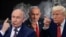 Коллаж Владимир Путин, Беньямин Нетаньяху, Дональд Трамп 