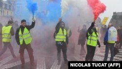 Parisdə etiraz aksiyası. 22 dekabr.