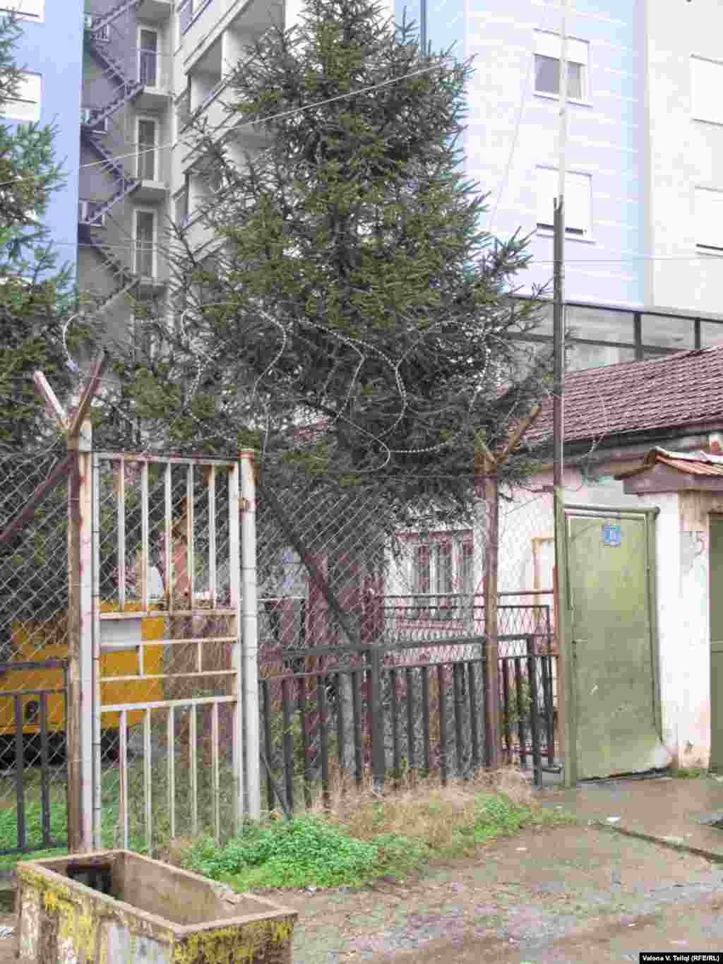 Kuća Bajrama Asllanija, osumnjičenika za terorizam sa liste FBI, koji slobodno živi u Mitrovici, 26. novembar 2010. - Foto: Valona Teliqi