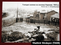 Fotografia intitulată „Săteni înfometați la periferia Harkovului, 1933” este din expoziția „Memorie declasificată” de la Kiev, care conține documente din arhivele Serviciului de Securitate al Ucrainei. Expoziția prezintă dosare penale ale victimelor represiunilor politice și mărturii de primă mână.