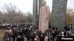 Armenia -- Monument to Myasnikian in Yerevan. 01Mar2013