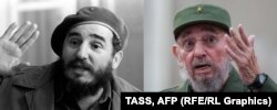 Фидель Кастро в молодости и в наши дни