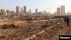 Ливанская столица Бейрут после взрыва, 5 августа 2020 г.