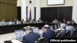 Armenia -- Prime Minister Tigran Sarkisian's cabinet holds a weekly meeting.