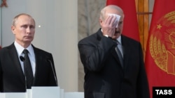 Президенти Росії та Білорусі Володимир Путін та Олександр Лукашенко