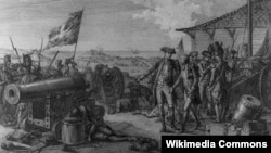 Войска генерала д'Эстена атакуют остров Гренада в 1779 году.