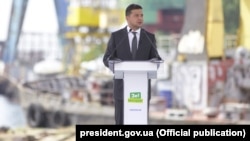 Президент України Володимир Зеленський у порту Херсона, 20 серпня 2020 року