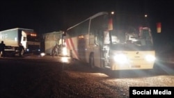 Автобусы на пункте пропуска «Чонгар». 2 января 2015 года