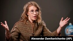 The interview by well-known journalist Ksenia Sobchak (above) has ignited public condemnation.