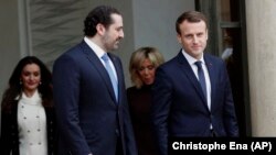 امانوئل مکرون روز شنبه تنها ساعاتی پس از ورود سعد حریری به پاریس میزبان او در کاخ الیزه بود.