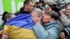Ukraine - freed Ukrainian prisoners returning home after prisoner exchange - screen grab