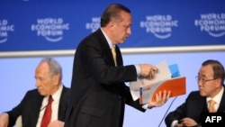 Turkish Prime Minister Recep Tayyip Erdogan's walking out of a debate with Israeli President Shimon Peres was an unusual moment for the normally staid Davos forum.