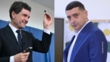 Nicușor Dan (în stânga) și George Simion, cei doi contracandidați din finala alegerilor prezidențiale, au votat duminică dimineață.