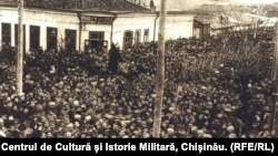 Începutul revoluției ruse la Chișinău (10 martie 1917) /Centrul de Cultură și Istorie Militară, Chișinău.