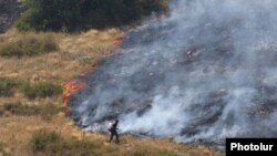 Пожар в государственном заповеднике «Хосровский лес», 14 августа 2017 г․