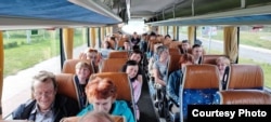 Автобус с украинскими беженцами на пути из Польши в Финляндию, лето 2022 года. Фото предоставлено Андреем Агаповым