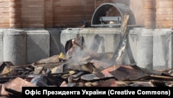 Пошкоджена російським БпЛА будівля Успенського собору Києво-Печерської лаври, Київ, 15 червня 2026 року