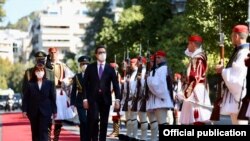 Атина - Македонскиот претседател Стево Пендаровски и грчката претседателка Катерина Сакеларопулу, 05.10.2021