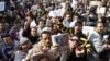 Supporters of Egyptian President Hosni Mubarak rally in Cairo on February 2.