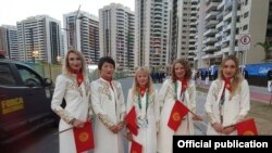 Кыргызстанские спортсменки в Рио-да-Жайнеро. фото взято с официального сайта сотового оператора "Мегаком".