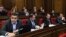 Armenia - Leaders of the Armenian Revolutionary Federation attend a parliament session in Yerevan, 5Feb2013.