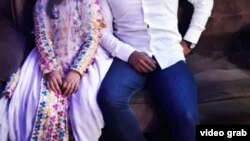 A cropped version of a photo which is viral in Social Media and shows the marriage of alleged 9-year old girl with a young man in his 20s.