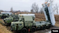 S-300 surface-to-air missile systems are deployed in a military exercise by the Baltic Fleet of the Russian Navy in the Kaliningrad region in January.