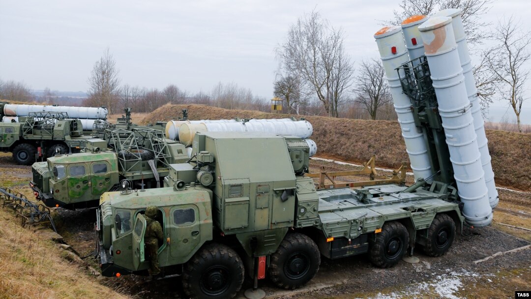 S-300 surface-to-air missile systems are deployed in a military exercise by the Baltic Fleet of the Russian Navy in the Kaliningrad region in January.