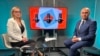 Тимчасовий президент Румунії Іліє Боложан (праворуч) у бухарестському офісі Радіо Свобода 12 травня