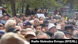 Penzioneri su izašli na ulice u oktobru 2017. u Sarajevu