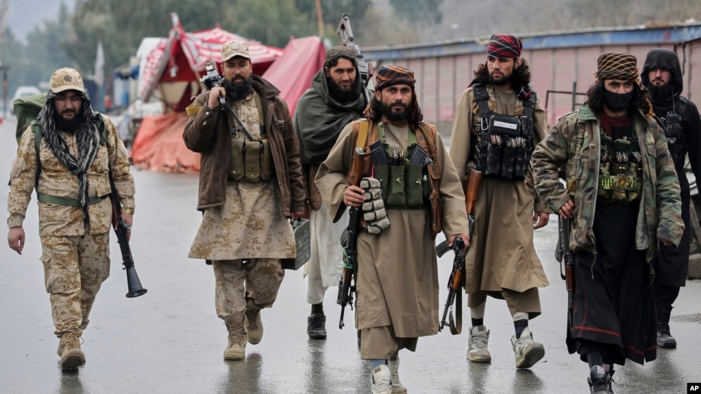 Taliban fighters patrol in a remote region of eastern Afghanistan. (file photo)
