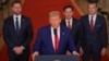 Доналд Трамп бо муовинаш Ҷей Ди Венс, Котиби давлатӣ Марко Рубио ва вазири мудофиаи Амрико Пит Ҳегсет