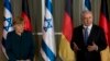 نشست خبری مشترک آنگلا مرکل، صدراعظم آلمان و بنیامین نتانیاهو، نخست وزیر اسرائیل در اورشلیم