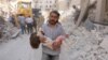 Алепа, пасьля аднаго з авіяўдараў