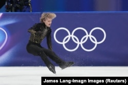 Илья Малинин құлаған сәт.