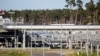 Az Északi Áramlat 2 gázvezeték egy létesítménye Lubminban, észak-kelet Németországban, 2020. szeptember 7-én.