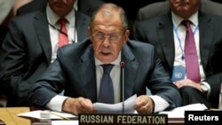 Russian Foreign Minister Sergei Lavrov spoke to the UN General Assembly on September 27. (file photo)