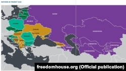 Freedom House, "Vendet në tranzicion, 2020”.